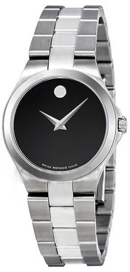 0606558 Stainless Steel Case & Bracelet Black Dial Signature Dot Ladies Watch