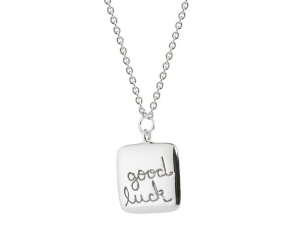 211511 Sterling Silver Good Luck Charm Necklace, 15.5 In.