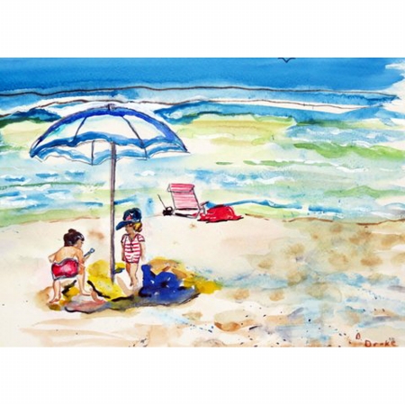 Pm391 Children At The Beach Place Mat - Set Of 4