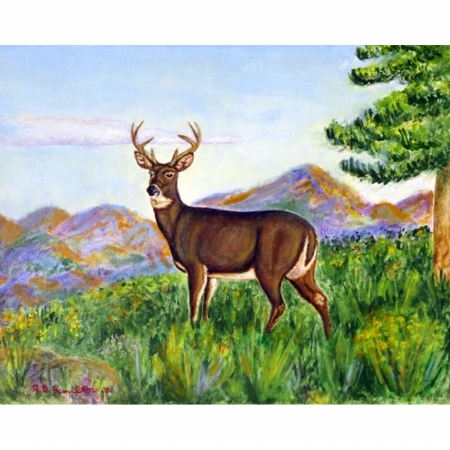 Dm535 Deer In Mountains Door Mat, Small