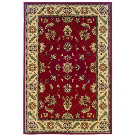8265rd81c Interlude Portico 030 Kazmir 100 Percent Heavy-weight Heat Set Polypropylene Rug, Red - 7 Ft. 3 In. X 10 Ft. 10 In.