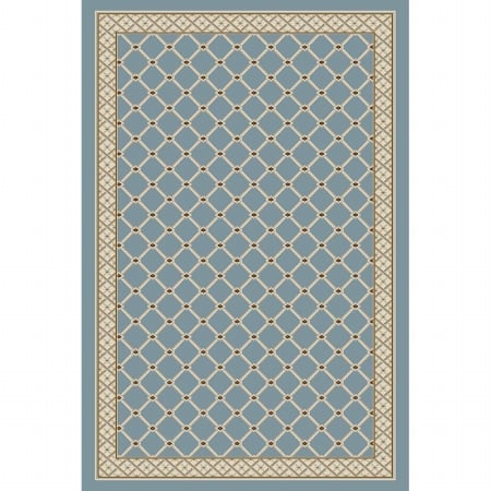 8264bl81c Interlude Portico 030 Rhombus 100 Percent Heavy-weight Heat Set Polypropylene Rug, Blue - 7 Ft. 3 In. X 10 Ft. 10 In.