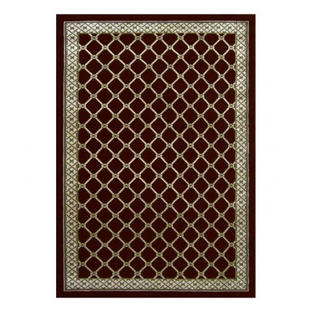 8264bw81c Interlude Portico 030 Rhombus 100 Percent Heavy-weight Heat Set Polypropylene Rug, Brown & Wheat - 7 Ft. 3 In. X 10 Ft. 10 In.