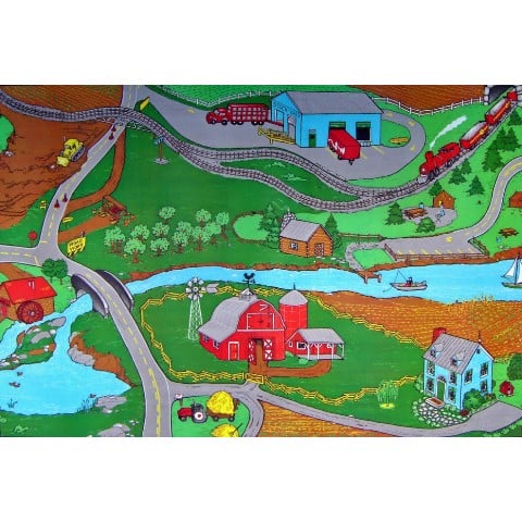 Cpr062 Farm Drive The Roads & See The Sights Rug, 36 X 60 In.
