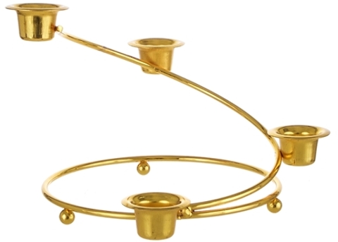 Staircase Taper Metal Candle Holder - Gold Case Of 48