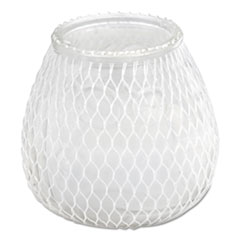 Ste 60 Hours Burn Frost Euro-venetian Filled Glass Candles, White