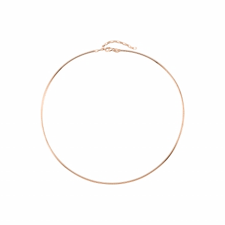 2 Mm Omega Silver Chain In 14k Rose Gold Vermeil