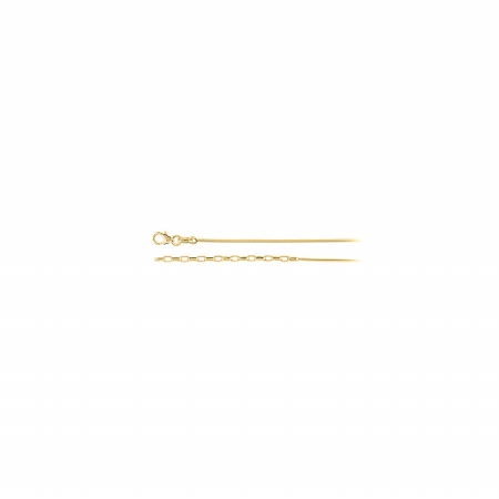 1 Mm Omega Silver Chain In 18k Yellow Gold Vermeil