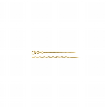 1.50 Mm Omega Silver Chain In 18k Yellow Gold Vermeil