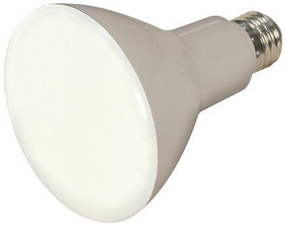 S9621 Satco Led Flood Lamp Br30 9.5 Watt 3000k 80 Cri Medium Base 120 Volts Dimmable Long Life Frosted*