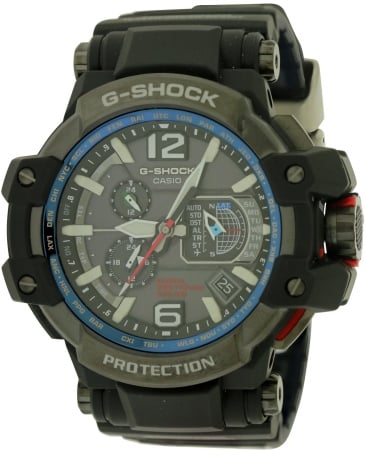 Gpw1000-1acr 56 In. Buckle G-shock Mens Watch With Black Strap, Black Dial