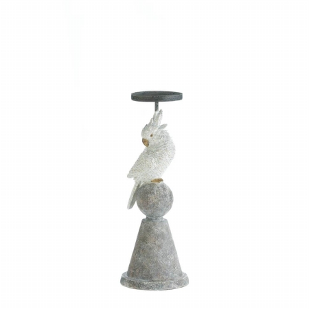 10017836 White Cockatoo Candle Holder