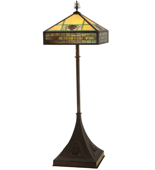 139674 81 In. Pinecone Ridge Floor Lamp, Mahogany Bronze