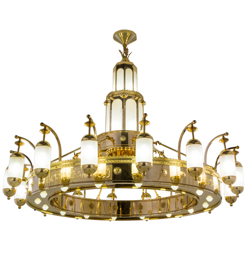 145201 72 In. Mosque Chandelier, Made From Brass With Steel Skeleton