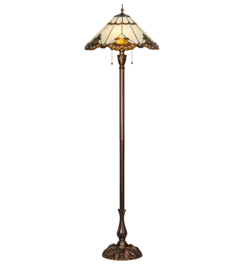 144409 63 In. Shell With Jewels Floor Lamp