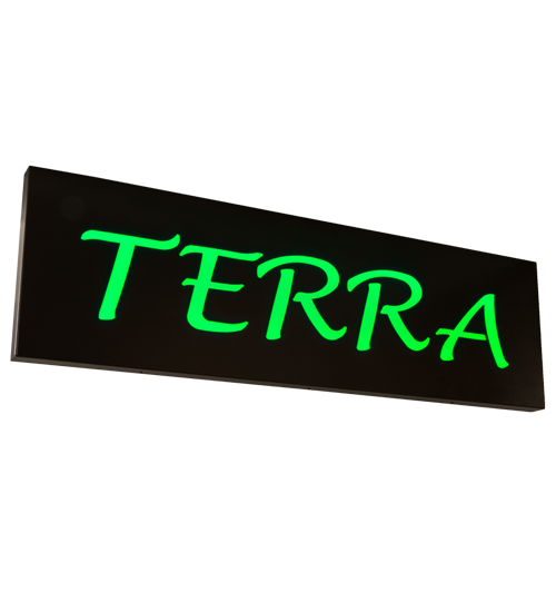 Meyda 152280 70 in. Personalized Terra LED Sign Exterior Oil Rubbed Bronze Meyda 152280 70 in. Personalized Terra LED Sign Exterior Oil Rubbed Bronze