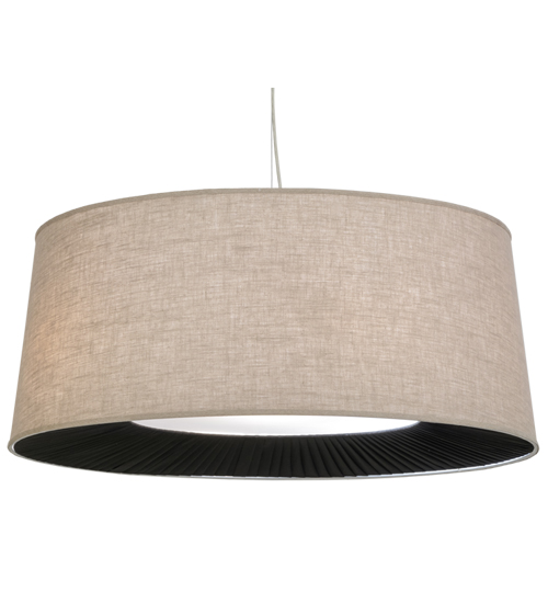 152528 36 In. Cilindro D & B Led Pendant, Tapered Pleated Bottom Return