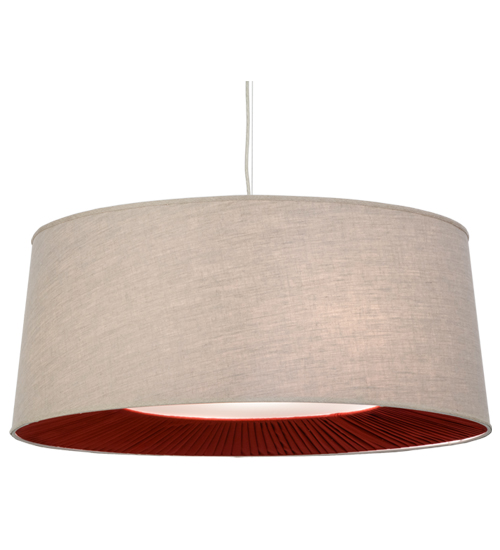 152529 36 In. Bruges Textrene Pendant, Tapered Pleated Bottom Return