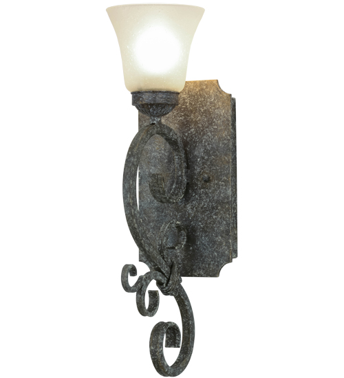 157050 6 In. Thierry Wall Sconce, Ash & Frosted Glass