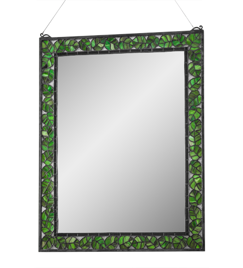 28 X 36 In. Oak Leaf Mirror, Vasdy Ca Beige Amber Kalt Mirror
