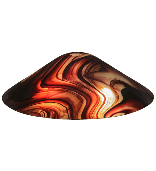 Meyda 67603 18 in. Cabernet Swirl Shade Cabernet Swirl Red