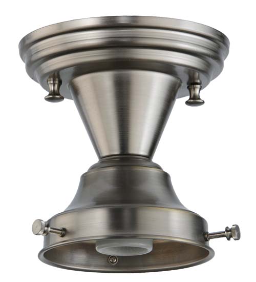 110412 5 In. Revival Schoolhouse 4 In. Fitter Semi-flushmount, Brushed Nickel