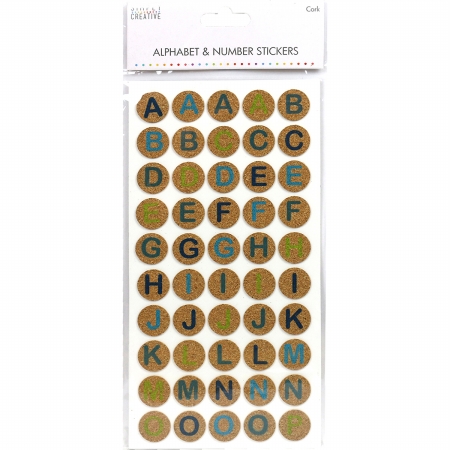 Trimcraft SCSTK006 Cork Circles Simply Creative Alphabet & Number Stickers Trimcraft SCSTK006 Cork Circles Simply Creative Alphabet & Number Stickers