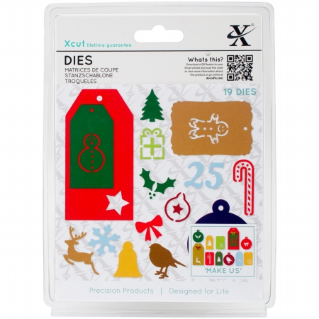 Docrafts XC504030 Christmas Tags Xcut Decorative Dies 19 per Pack Docrafts XC504030 Christmas Tags Xcut Decorative Dies 19 per Pack