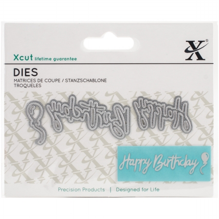 Docrafts XC504033 Happy Birthday Sentiment Xcut Mini Decorative Dies 3 per Pack Docrafts XC504033 Happy Birthday Sentiment Xcut Mini Decorative Dies 3 per Pack