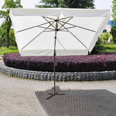 Cb16416 Outdoor 10 Ft. Patio Umbrella 360 Deg. Rotatable, White