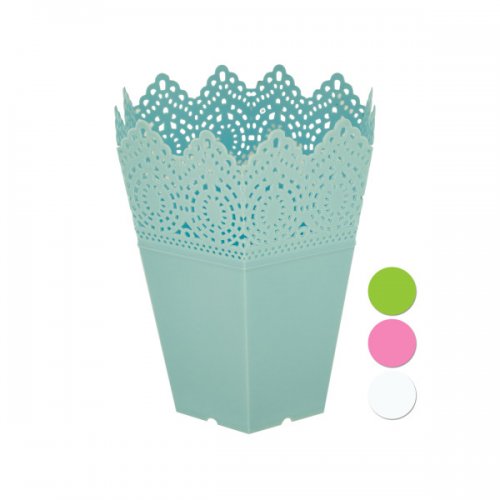 Gc666 Decorative Hexagonal Multi-use Flower Pot - White, Green, Blue, Pink