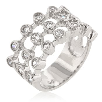 R08134r-c01-05 Tiered Contemporary Ring, Size 5