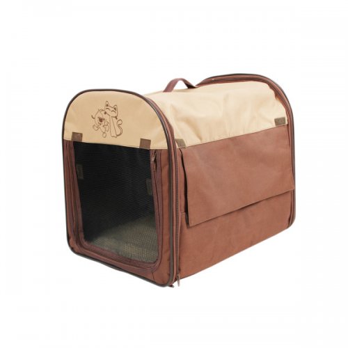 Pet Carrier Bag, Brown & Beige
