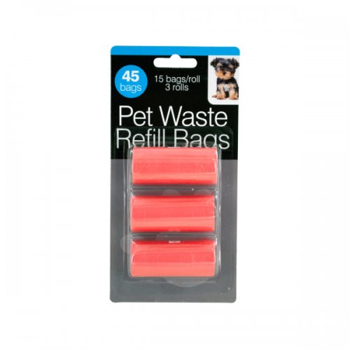 Di537 Pet Waste Refill Bags - Black, Blue, Red
