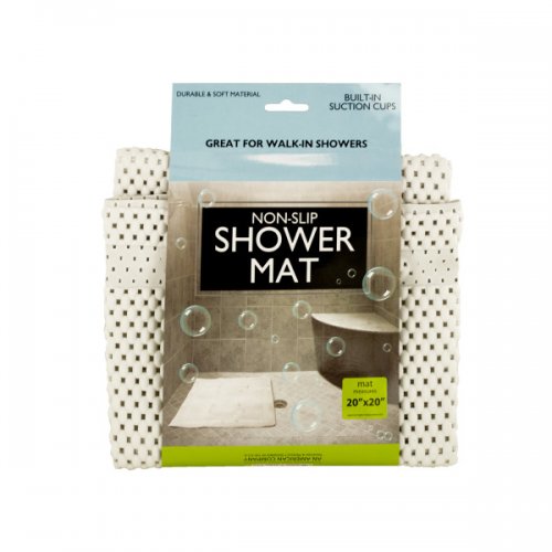 Of440 Non-slip Shower Mat With Suction Cups, White