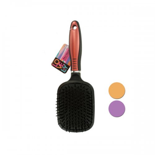 Ol016 Paddle Hairbrush With Built-in Mirror - Black, Red, Purple, Orange