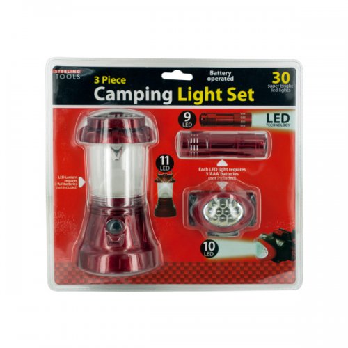 Of965 Camping Light Set - Transparent, Black, Grey, Red, Silver, Metallic
