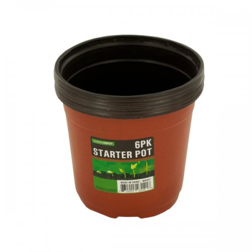 Gardening Starter Pot Set, Black & Brown