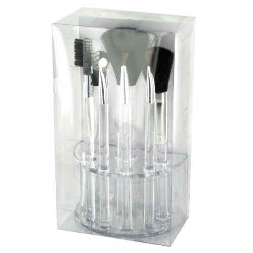 Ol502 Clear Cosmetic Brush Set In Organizer