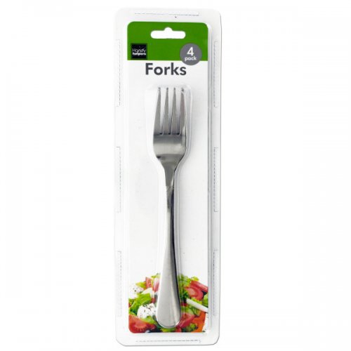 Ol407 Metal Dining Forks Set, Silver