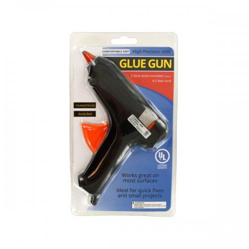 Ol401 High Precision Glue Gun With Comfortable Grip - Black, Orange, Silver