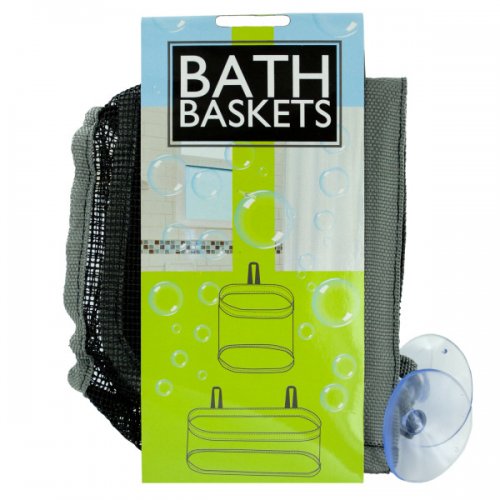 Of874 Mesh Bath Baskets Set, Black & Grey