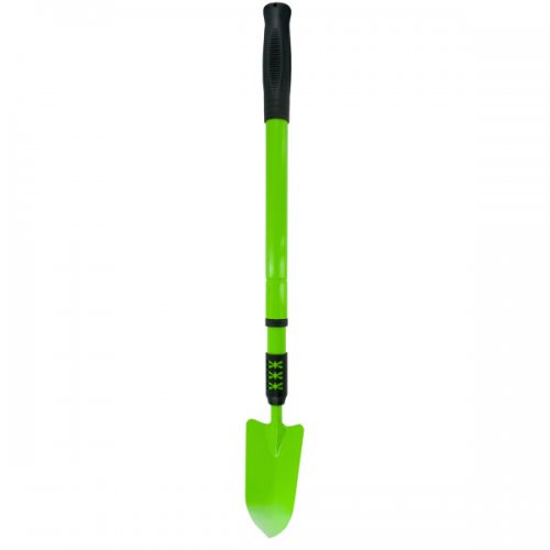 Ol489 Metal Garden Shovel With Extendable Handle, Black & Green