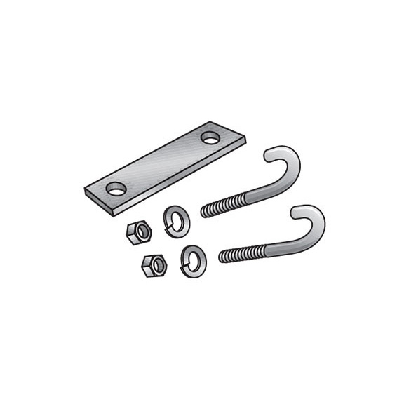 Rm662 Ladder Rack J-bolt Kit -2 Bolts With Nuts