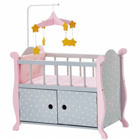 Td-0206ag Baby Doll Furniture Nursery Crib Bed With Storage