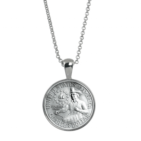 14373 Bi-centennial Washington Quarter Coin Pendant