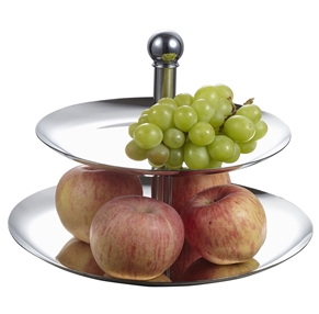 Vac328 2 Tier Stainless Steel Cupcake Or Fruit Stand