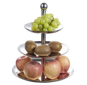 3 Tiers Stainless Steel Cupcake Or Fruit Stand