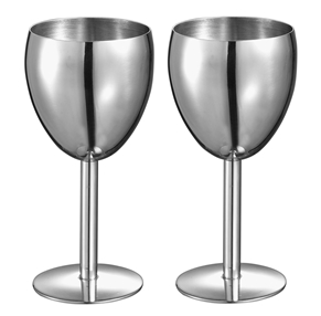 Vac319set Antoinette Stainless Steel Wine Glass - Set Of 2