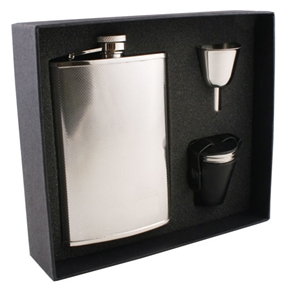 Vset29-1161 Pixel Stainless Steel 8 Oz Flask Gift Set
